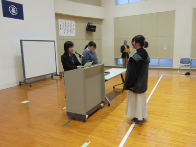 表彰伝達・賞状授与式・終業式・離任式③