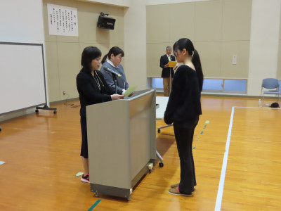 表彰伝達・賞状授与式・終業式・離任式④