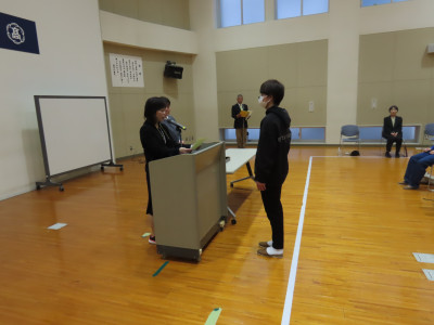 表彰伝達・賞状授与式・終業式・離任式⑤